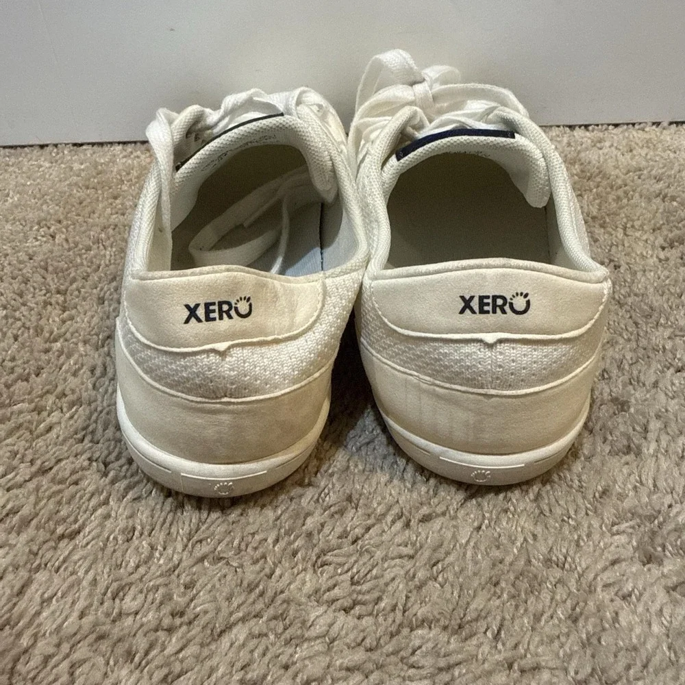 Xero Shoes Mens Size 9.5 White Canvas Dillon Lace Up Casual Sneakers Lightweight